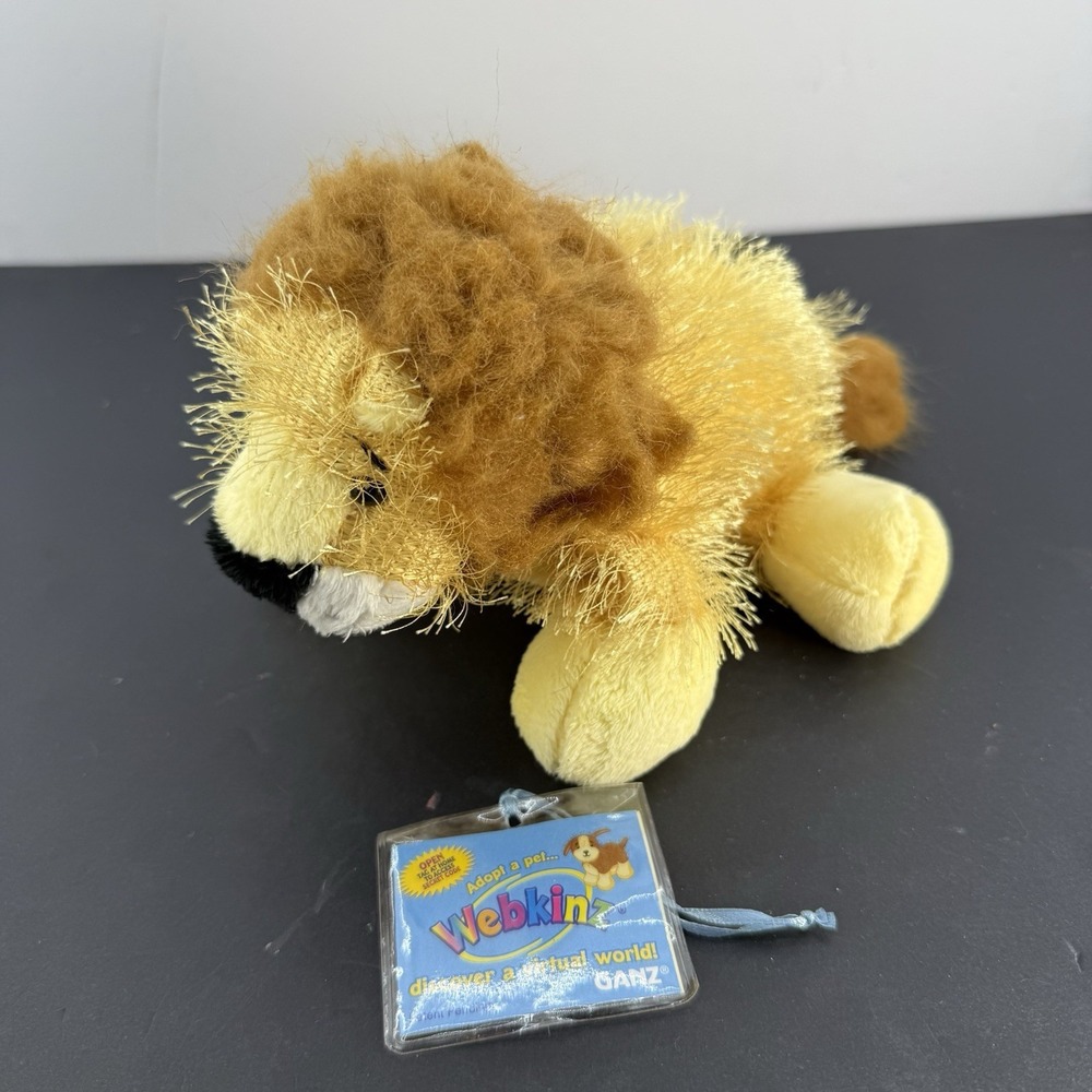 Webkinz Ganz Lion Plush Stuffed Animal Retired 2006 Sealed Code Tag HM006